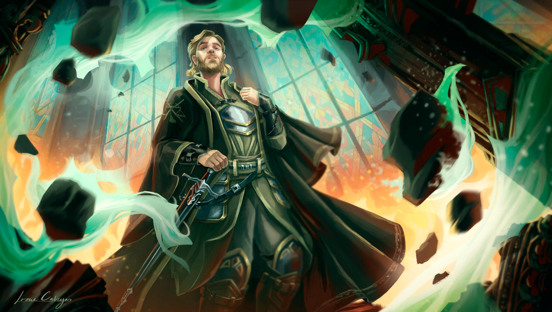 Burning temple // Personal commission // 2024