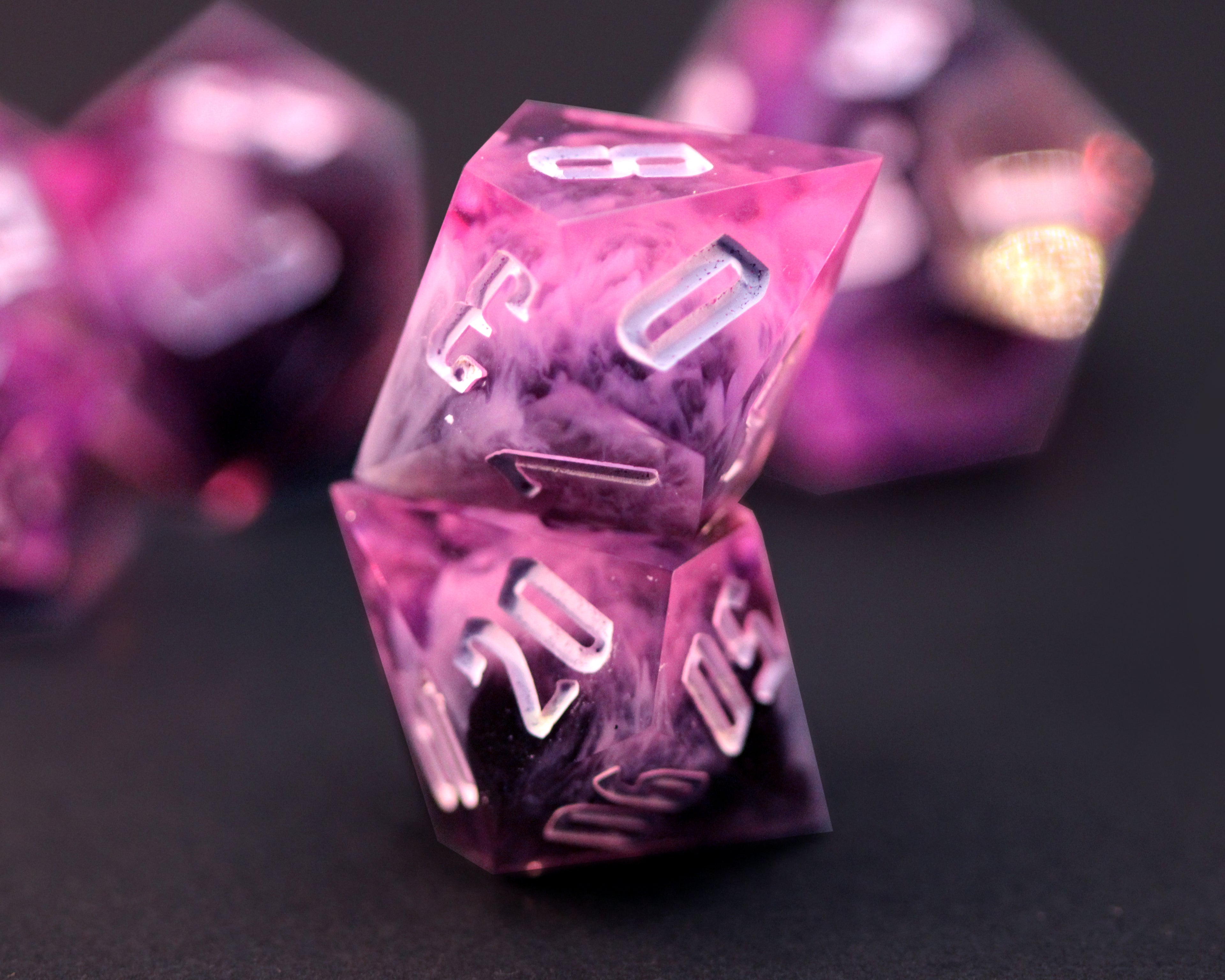 Eldritch shadows - Handmade Polyhedral Dice Set