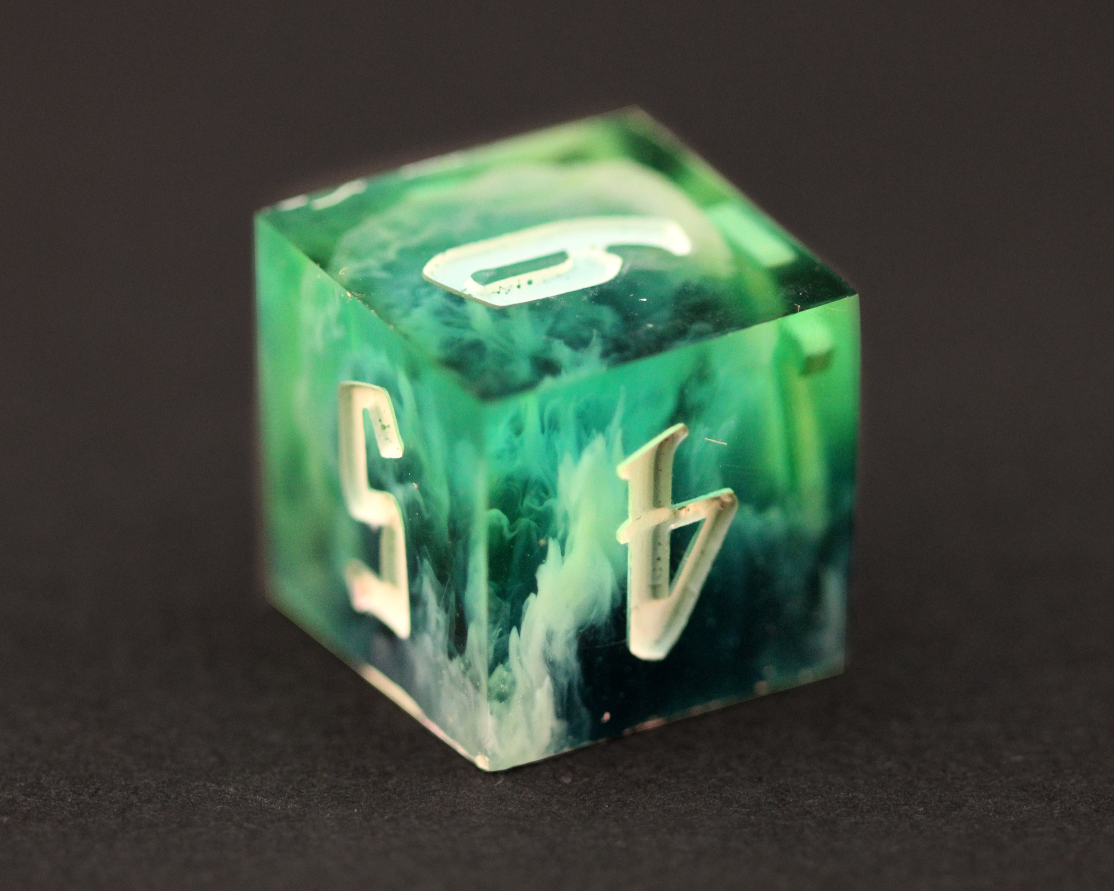 Azure depths - Handmade Polyhedral Dice Set