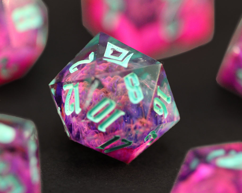 Circle of spores - Handmade Polyhedral Dice Set