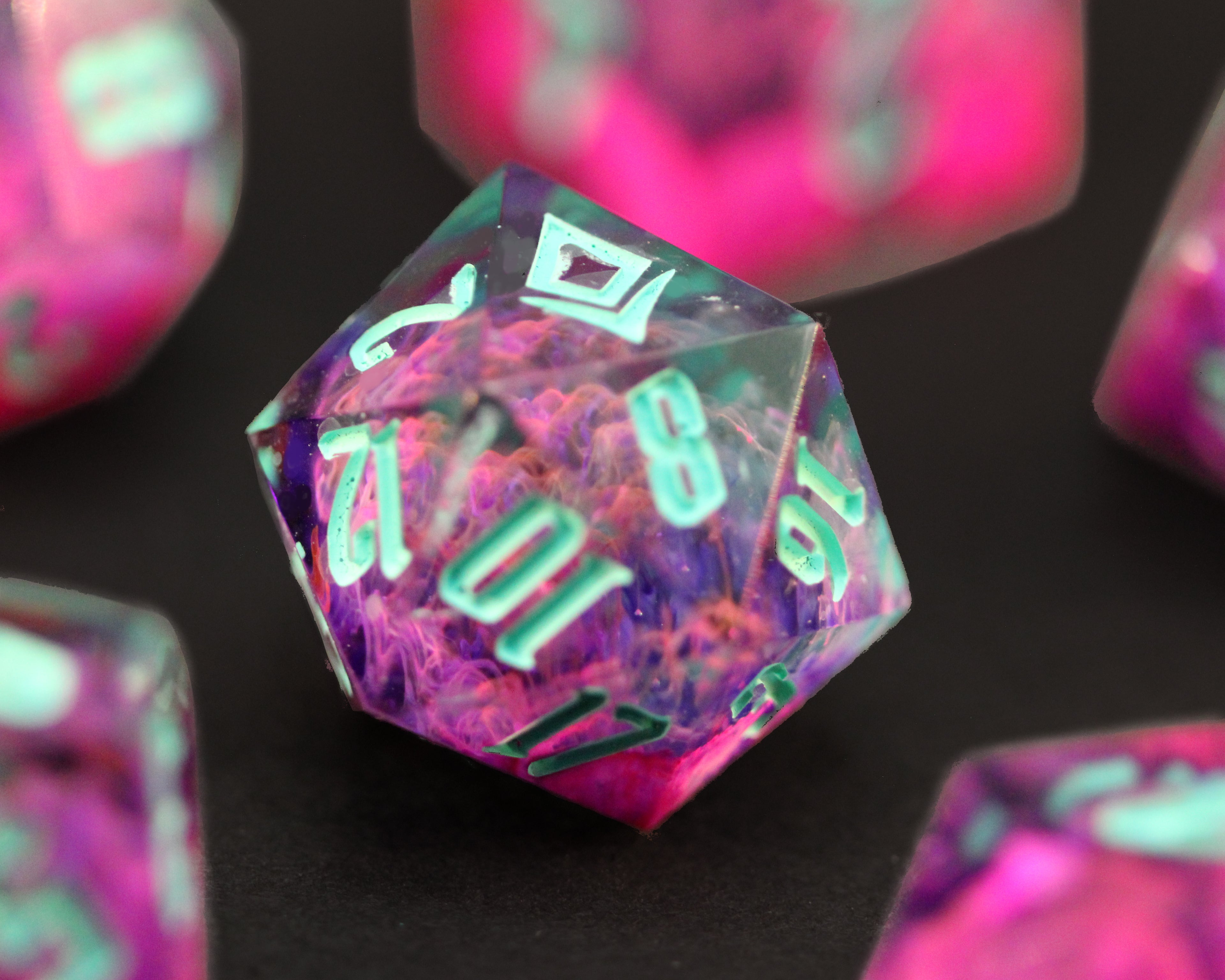 Circle of spores - Handmade Polyhedral Dice Set