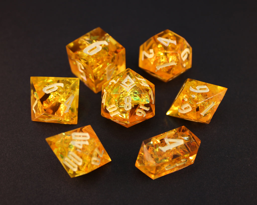Tymora's Devotion - Handmade Polyhedral Dice Set