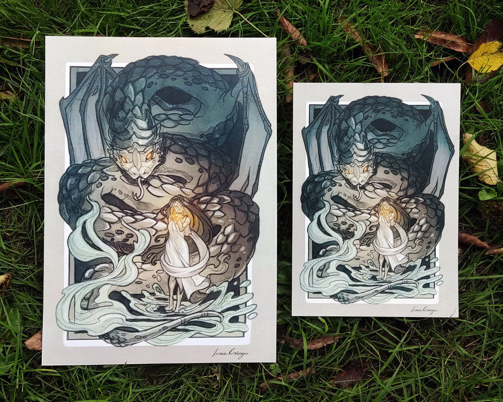 Cuélebre y Xana - Print