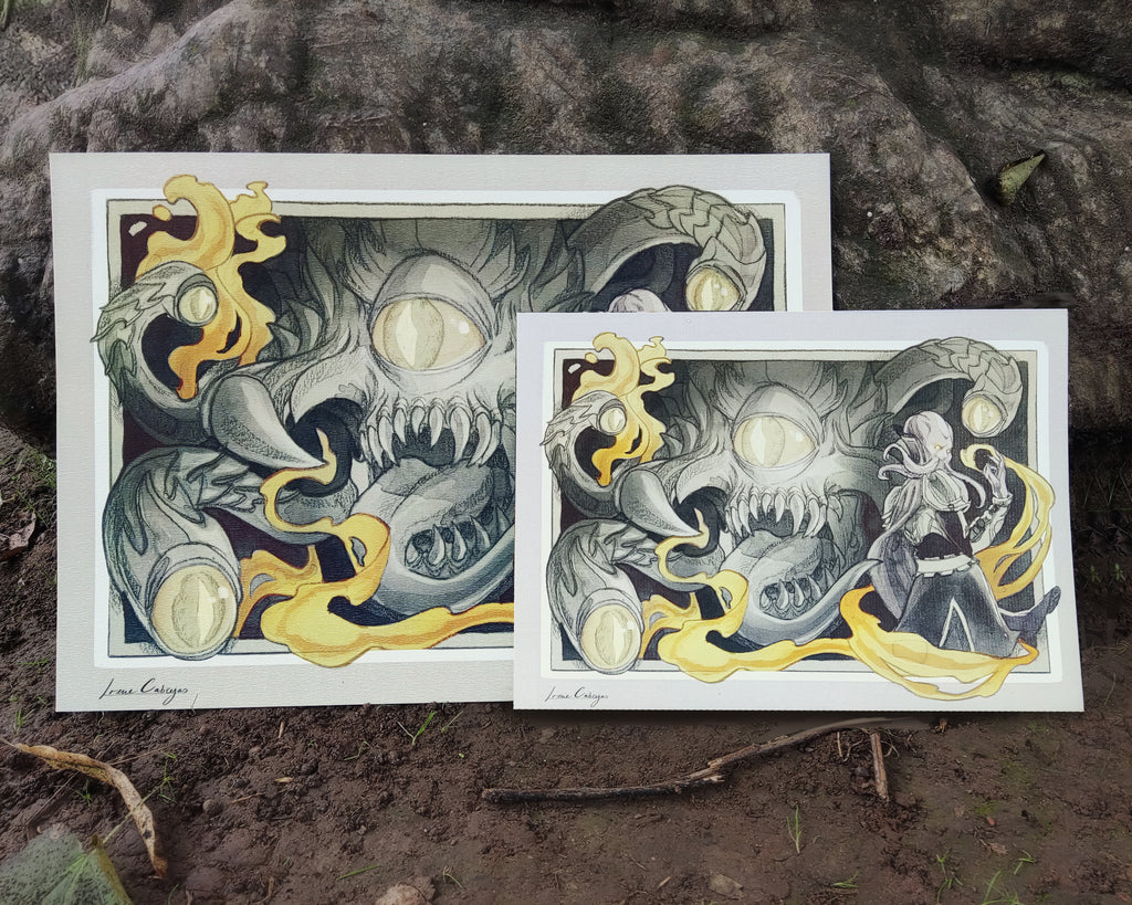 Mindflayer and Beholder - Print