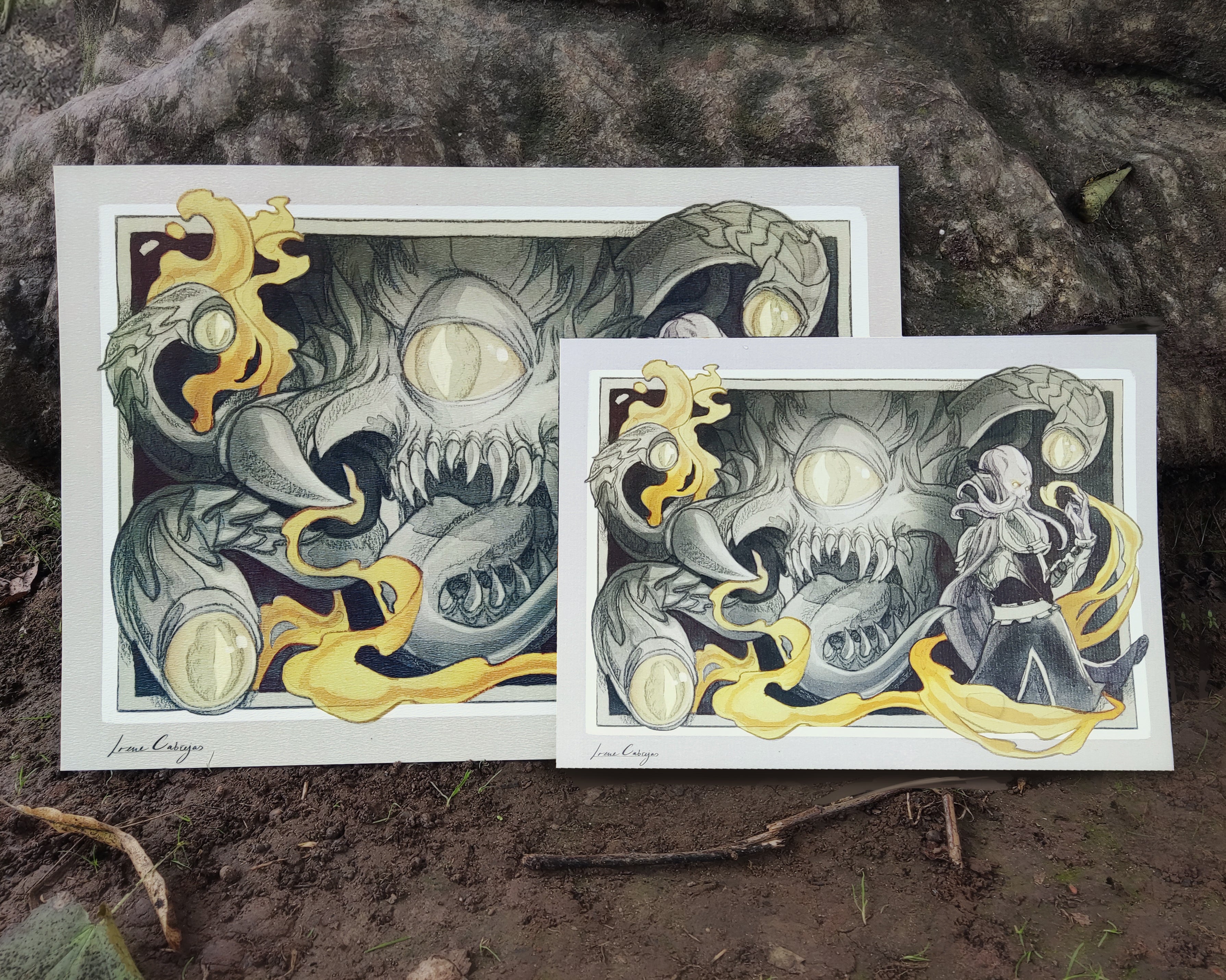 Mindflayer and Beholder - Print
