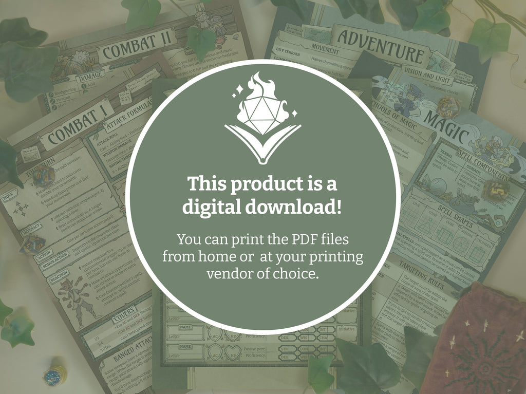 D&D DM Cheat Sheets 5e 2024