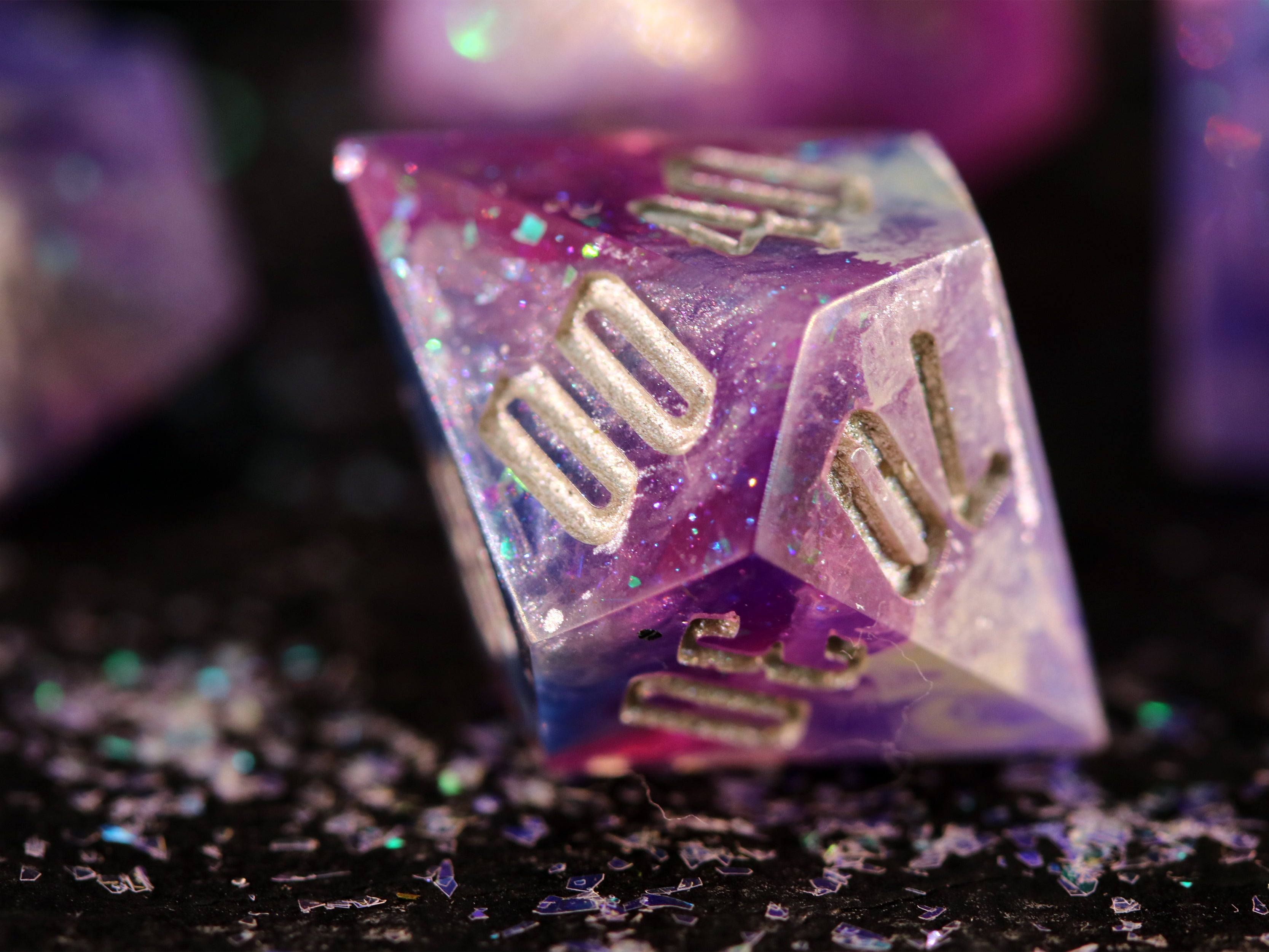 Faerie Fire - Handmade Polyhedral Dice Set