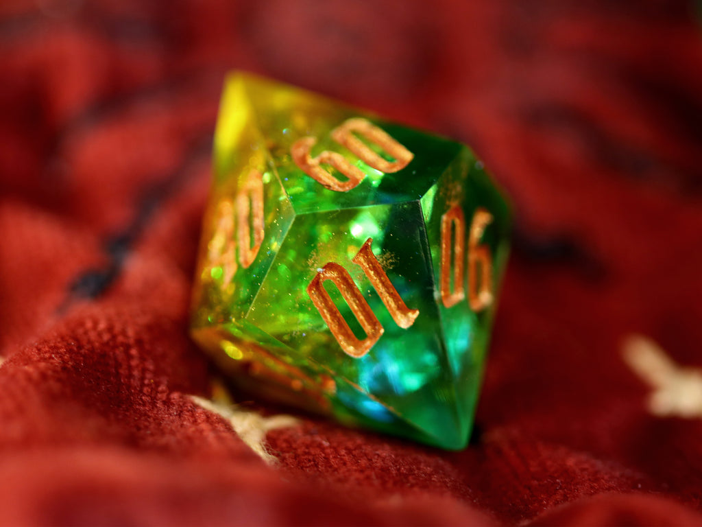 Gemas Arcanas - Juego de dados poliédricos hechos a mano